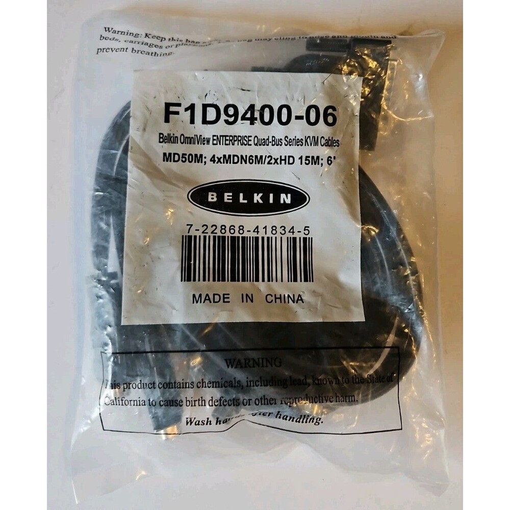 Belkin OmniView Quad-Bus Series KVM Cable F1D9400-06